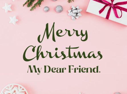 Wishing a friend a Merry Christmas