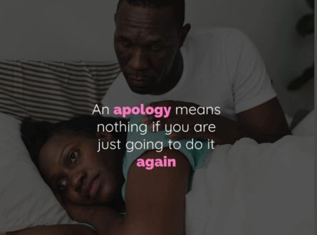 An apology means nothing if you are just going to do it again