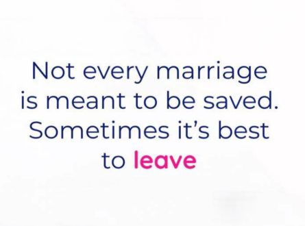 Not every marriage is meant to be saved